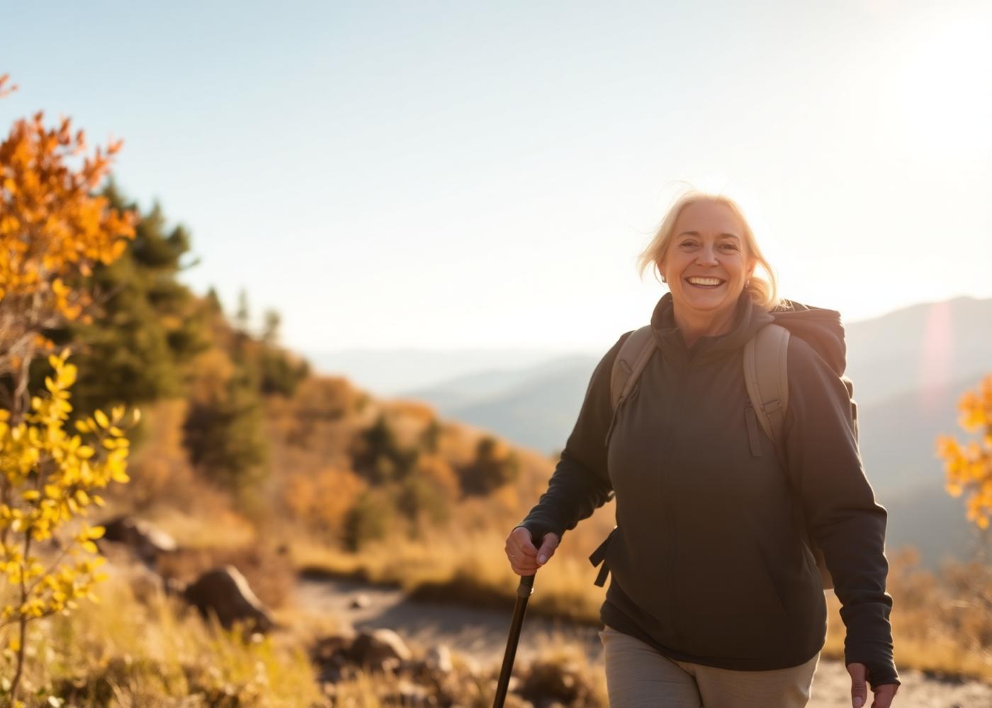 Woman enjoying an active, healthy lifestyle outdoors